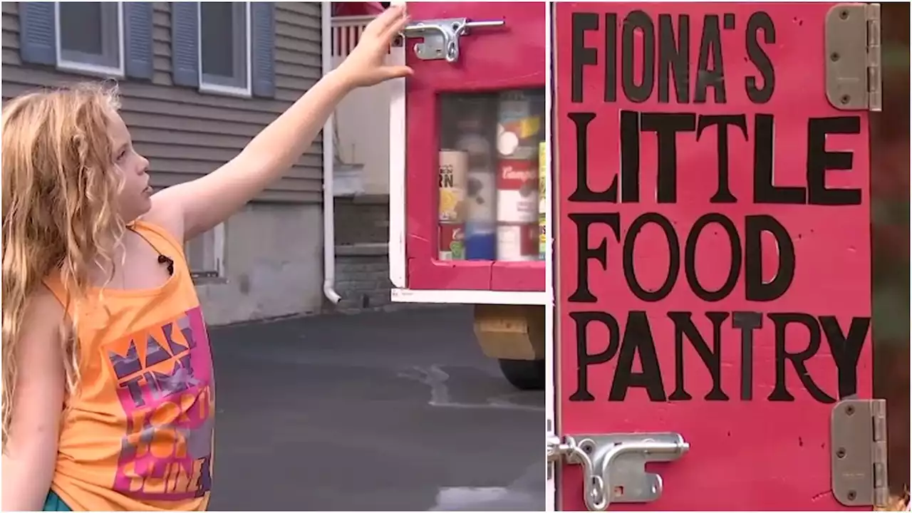 7-Year-Old Natick Girl Builds ‘Fiona's Little Food Pantry'