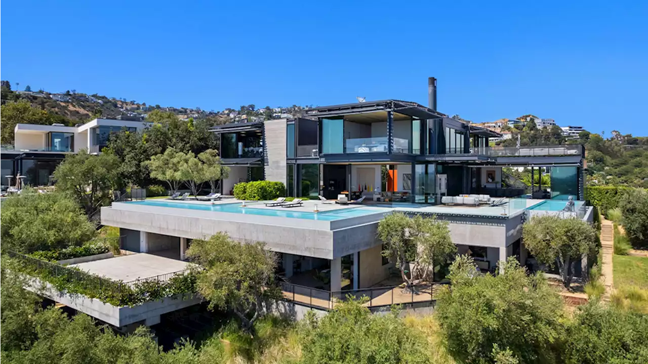 Home of the Week: This $48 Million Hollywood Hills Compound Has a 15-Car Garage That Doubles as a Lounge