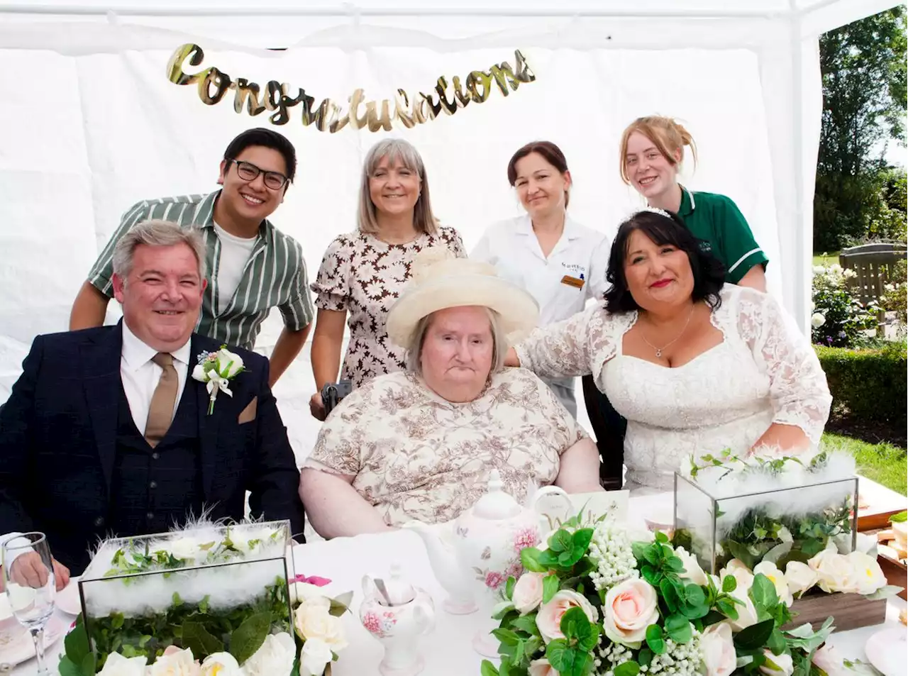 Mother surprised with wedding reception at Shrewsbury care home