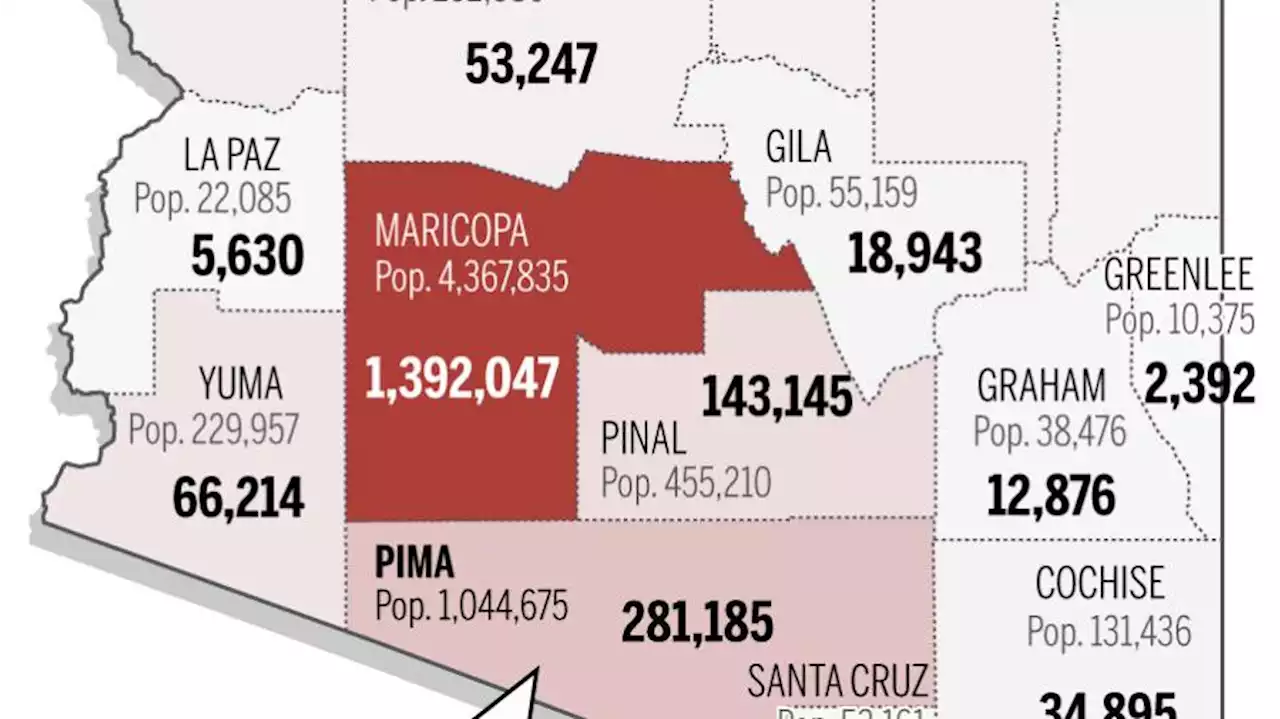 Coronavirus cases in Arizona, mapped by county: August 3