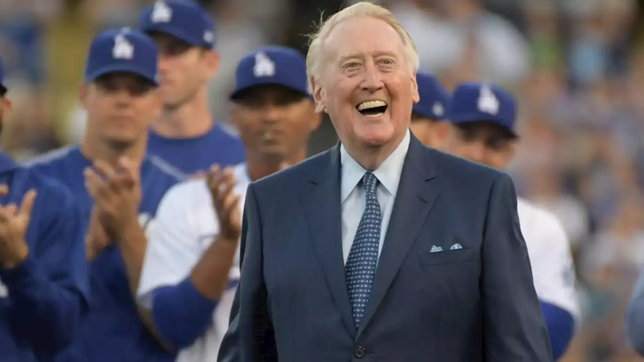 Vin Scully, Hall of Fame broadcaster and longtime voice of the Dodgers, dies at 94