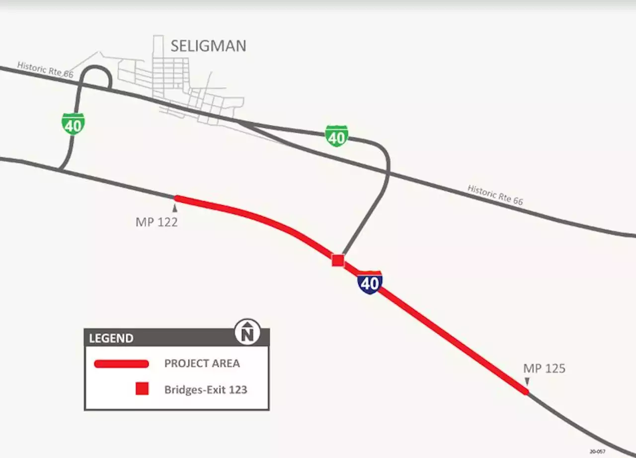 Plan for Interstate 40B crossroad closure at the East Seligman Bridges near Seligman Aug. 30