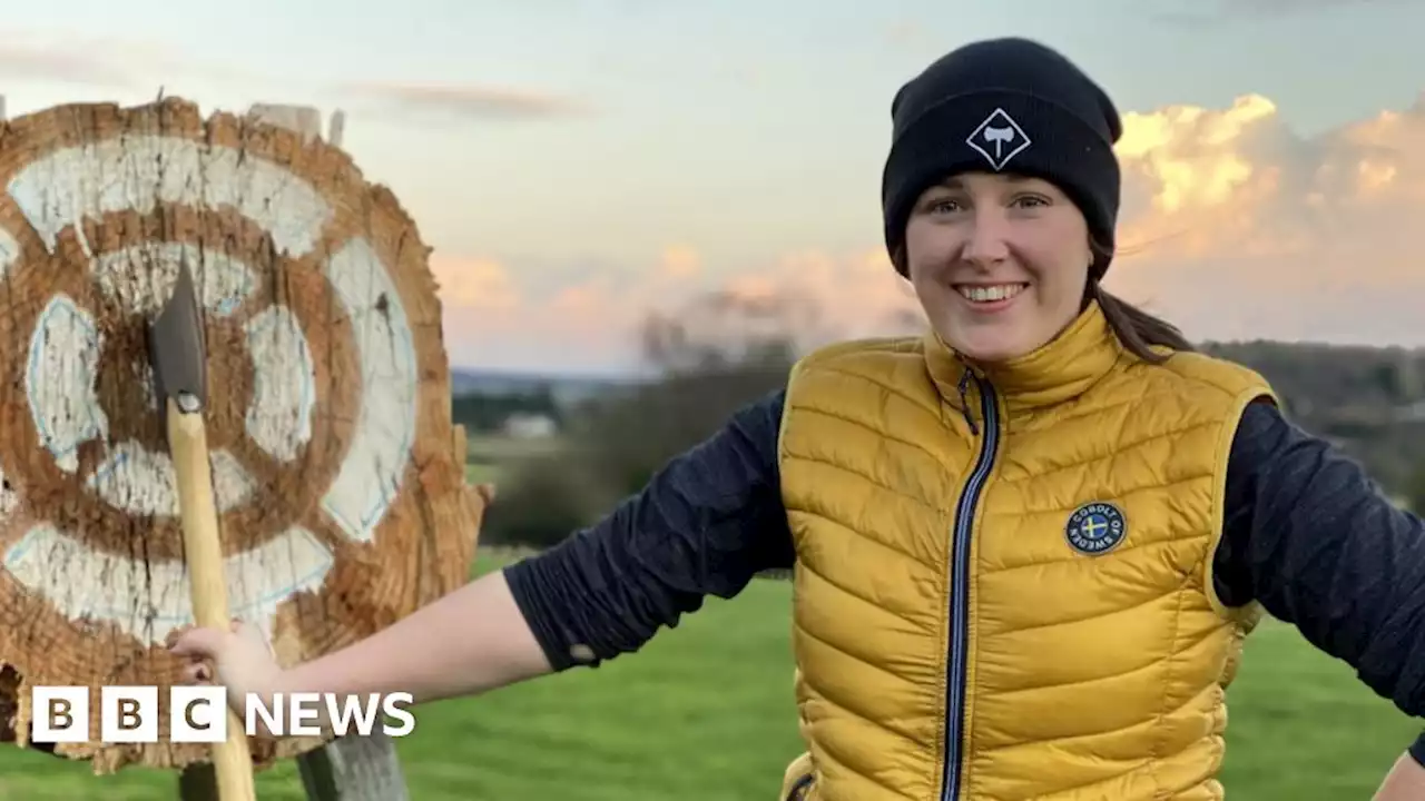 Pole-dancing axe thrower wins world title