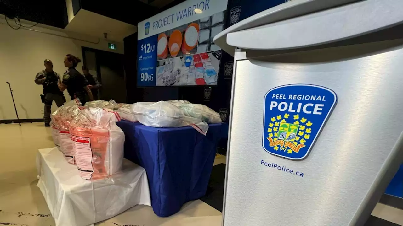 Peel police announce $12-million drug bust, four people charged