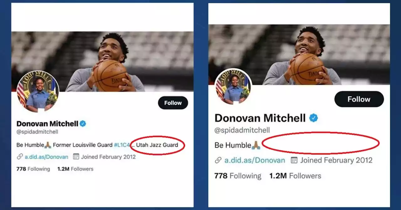 Donovan Mitchell scrubs Utah Jazz references from social media accounts