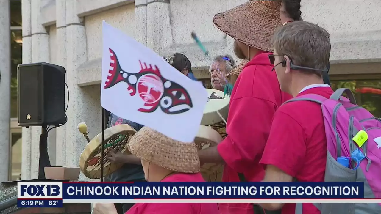 Chinook Indian Nation members rally for federal recognition