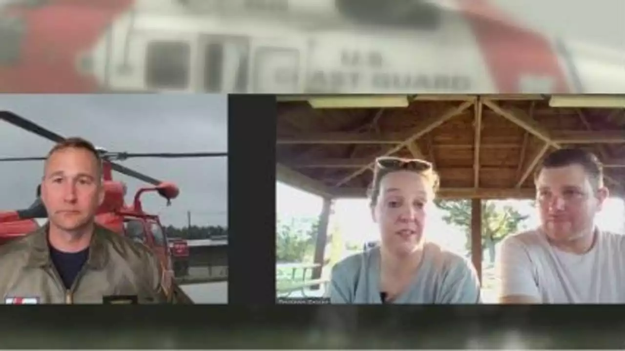 Coast Guard rescuer reconnects with pregnant woman he helped during Hurricane Harvey