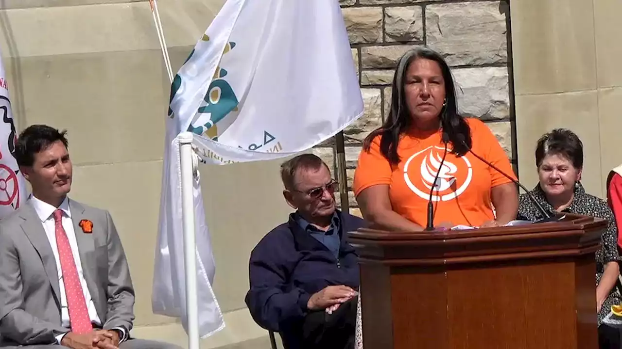 Video: Flag raised on Parliament Hill to honour residential school survivors