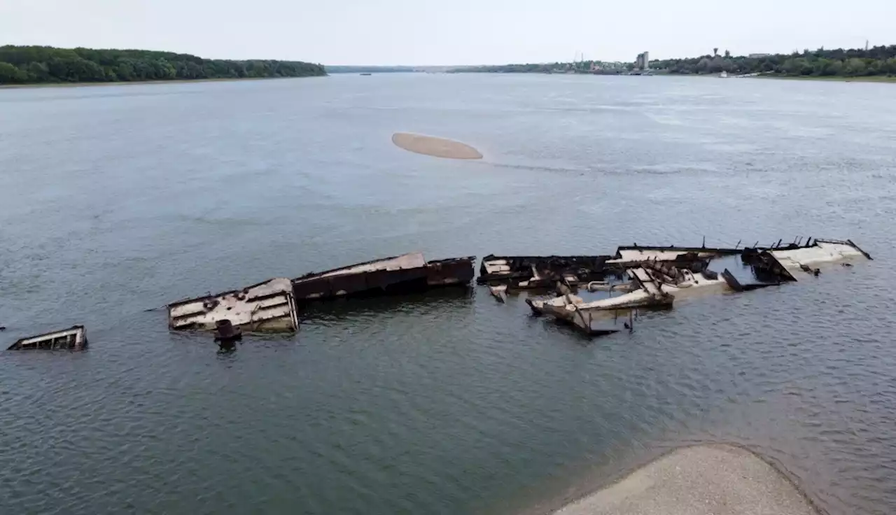 As drought shrinks the Danube, WWII relics are revealed