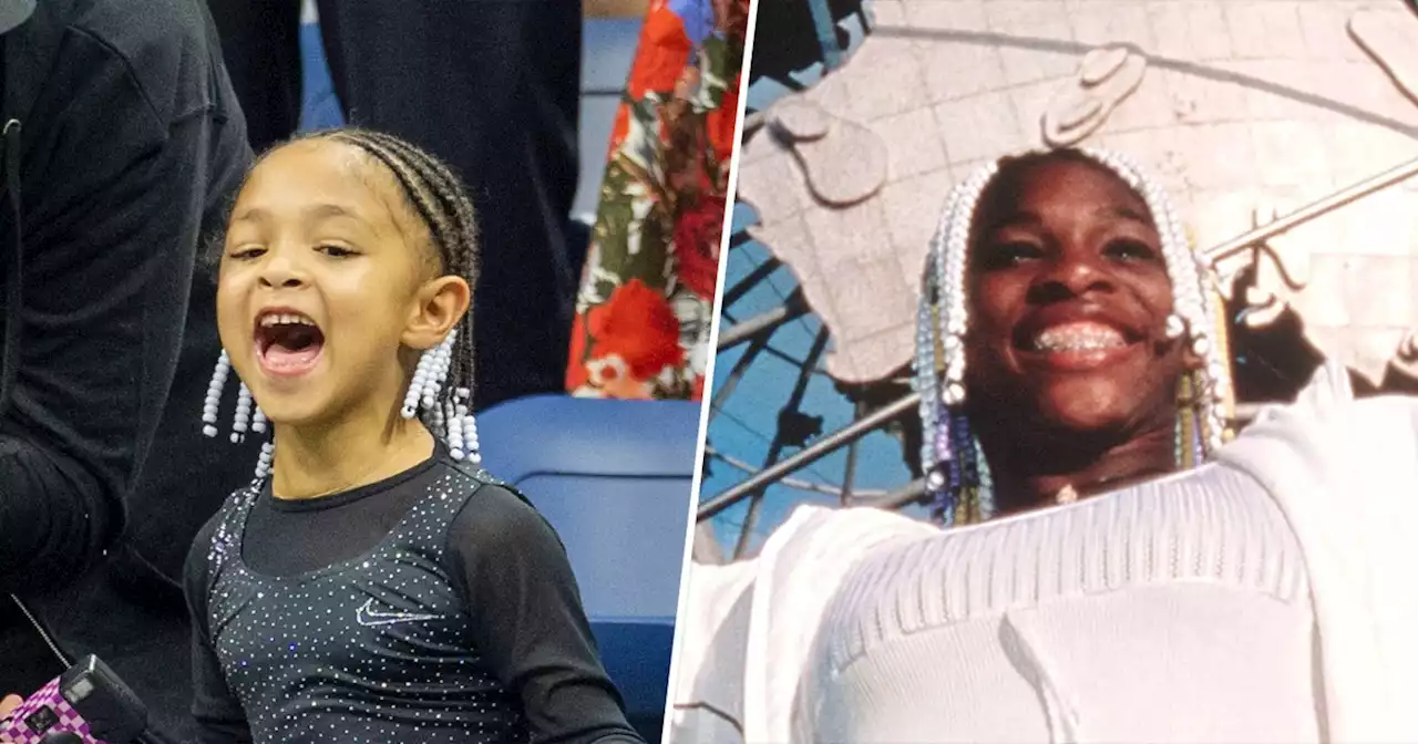 Daughter of Serena Williams wears same iconic beaded braids her mom wore to 1st US Open