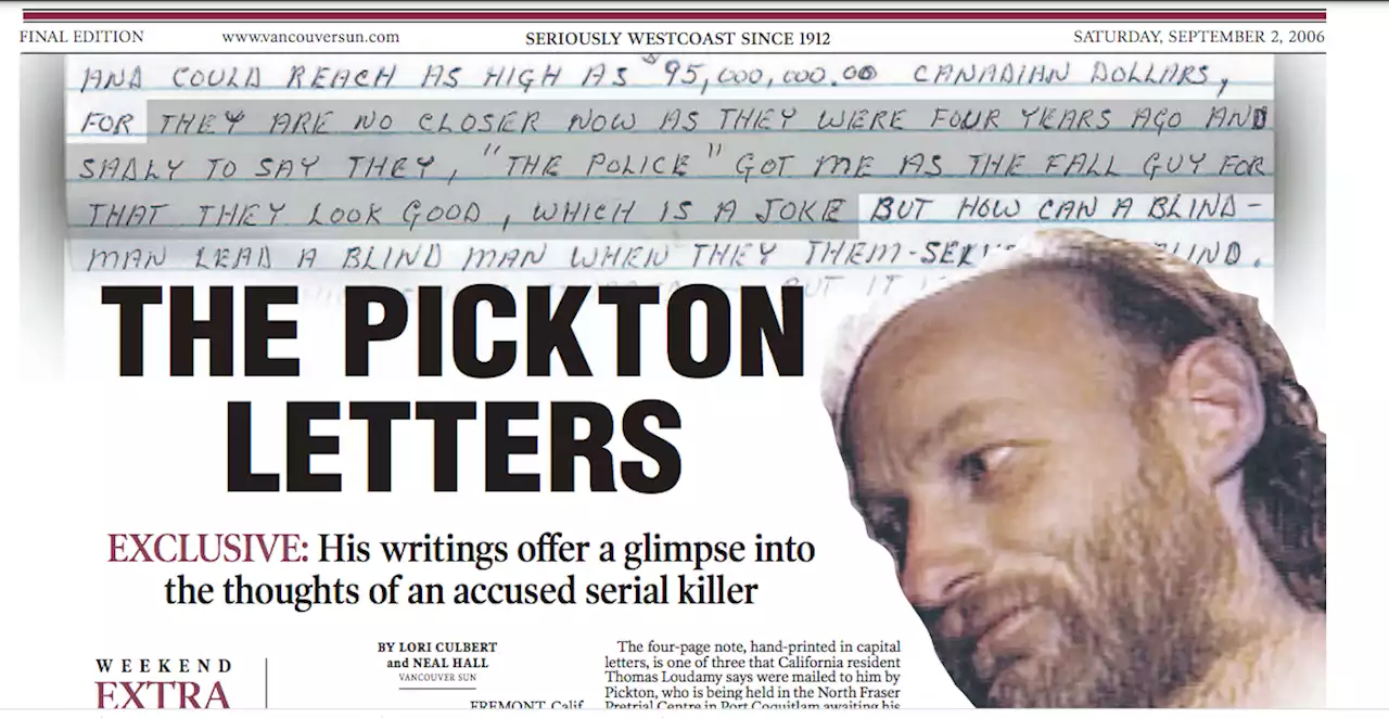 True Crime Byline: Robert Pickton letters offered glimpse into thoughts of an accused serial killer