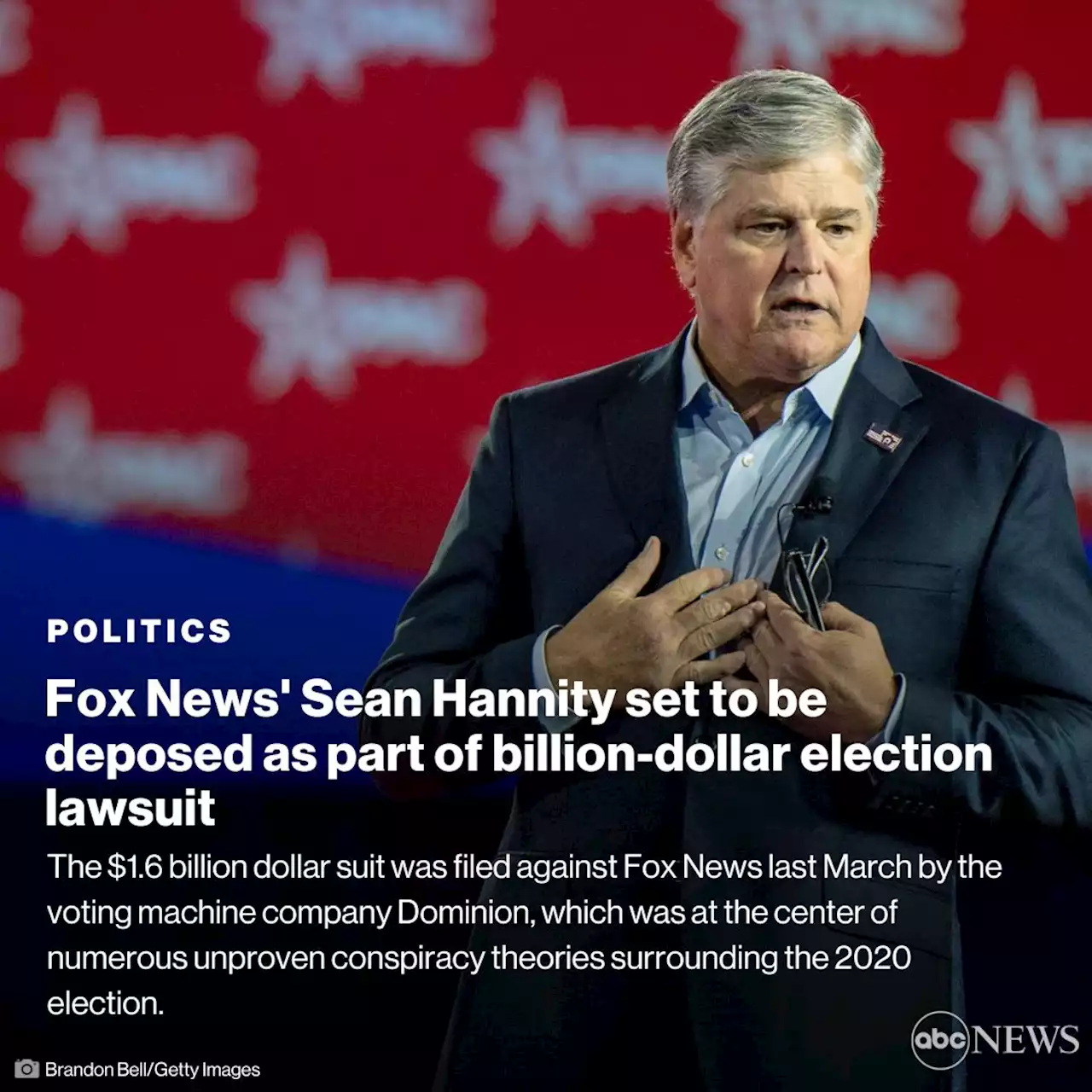 Fox News' Sean Hannity set to be deposed as part of billion-dollar election lawsuit