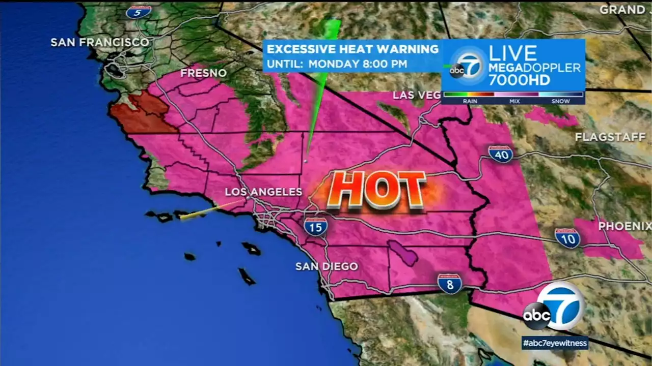 Extended heat wave moves into SoCal starting Wednesday, lasting through weekend