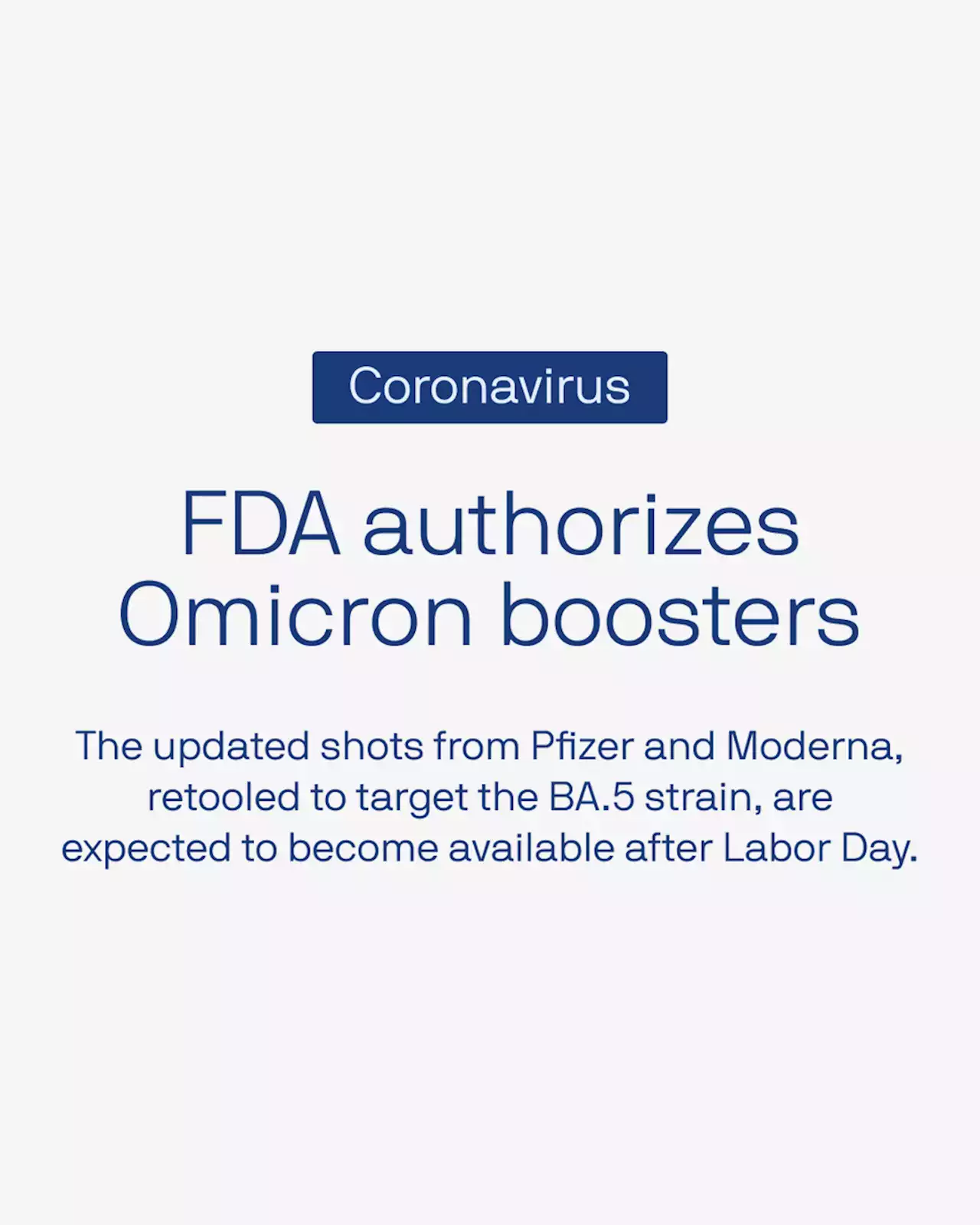 FDA authorizes Omicron boosters