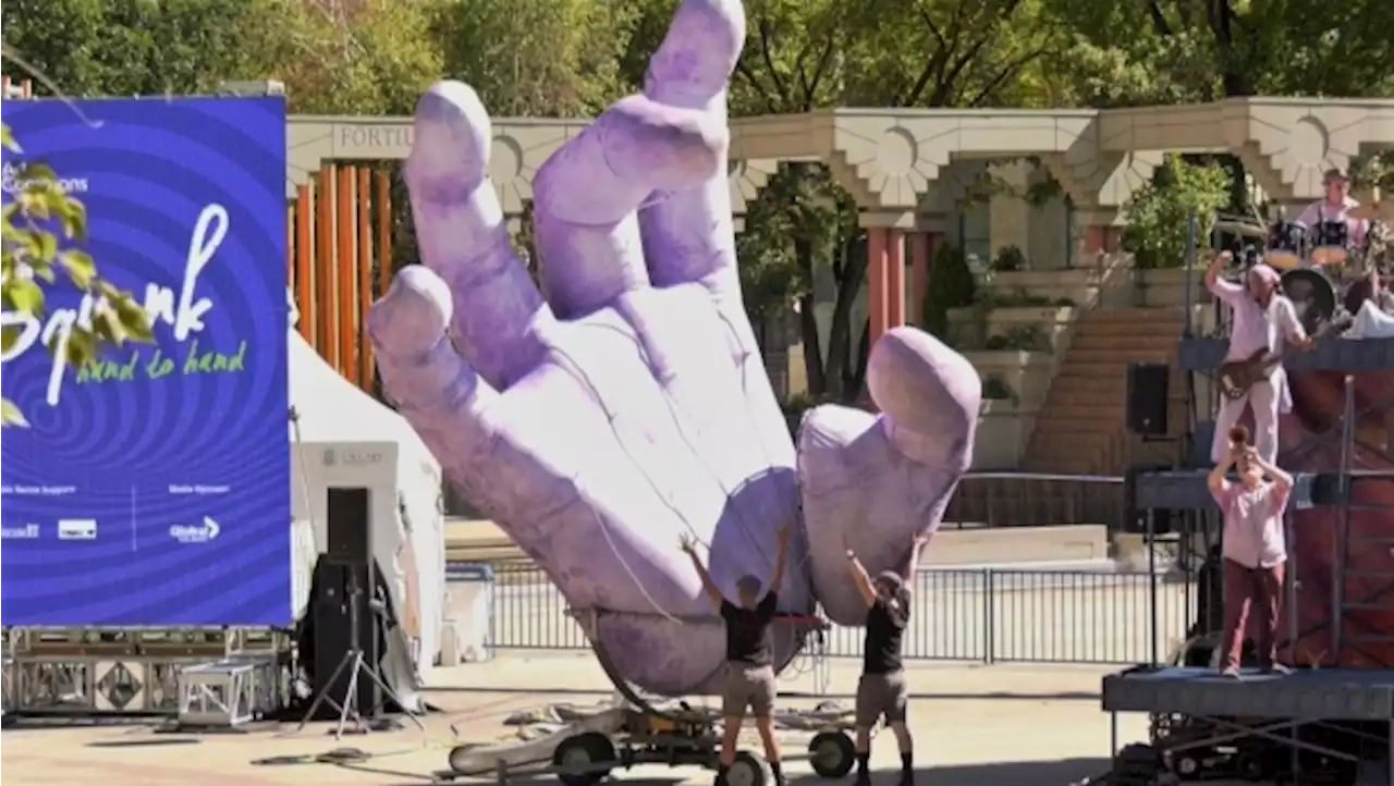 Squonk performs in Calgary's Olympic Plaza