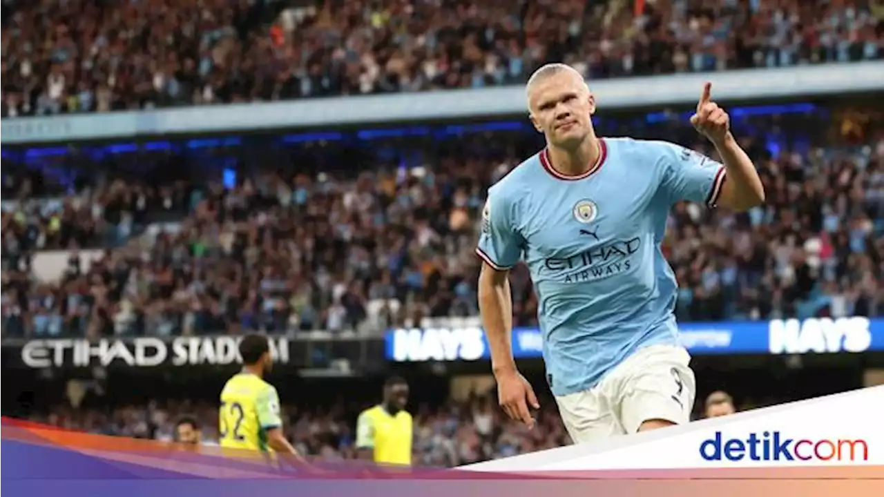 Babak I: Haaland Hat-trick, Man City Unggul 3-0 atas Nottingham