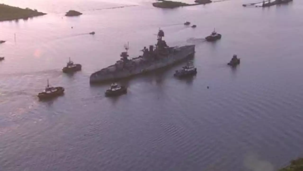 PHOTOS: See images of historic Battleship Texas as it makes milestone journey to Galveston for $35M repair