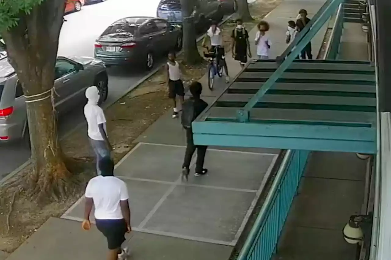 Video captures posse of NYC young teens robbing victim with box-cutter: cops