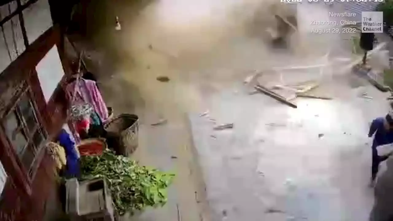 Boulder Smashes Home In China - Videos from The Weather Channel