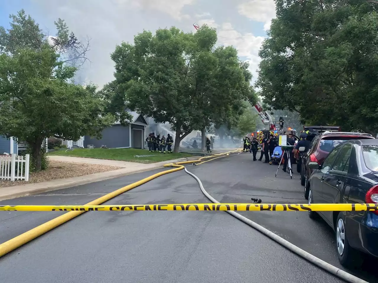 Multiple homes burning on the same block in Aurora