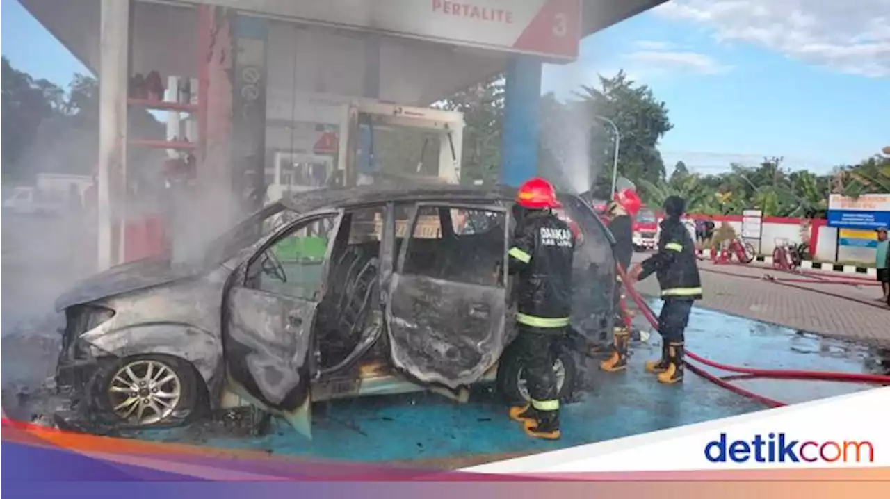 Mobil Terbakar saat Isi BBM di SPBU Luwu gegara HP Pengendara Meledak