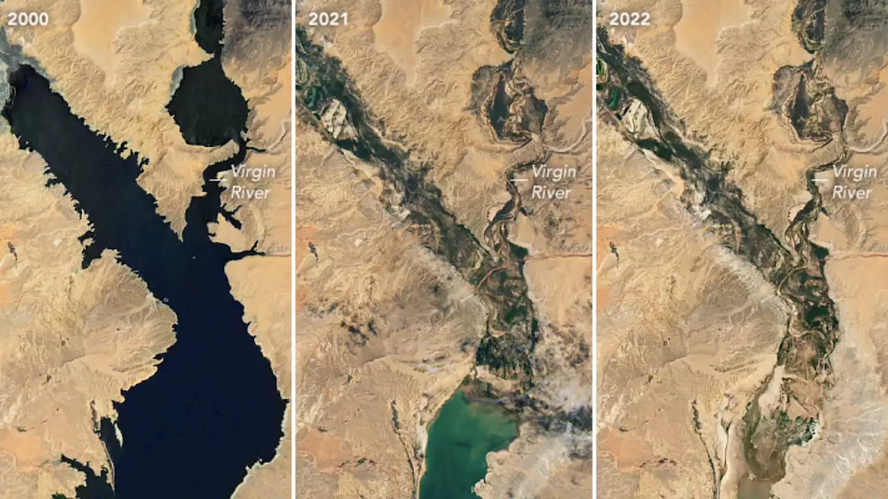 The U.S.’ largest reservoir is drying up. Here’s what NASA images reveal