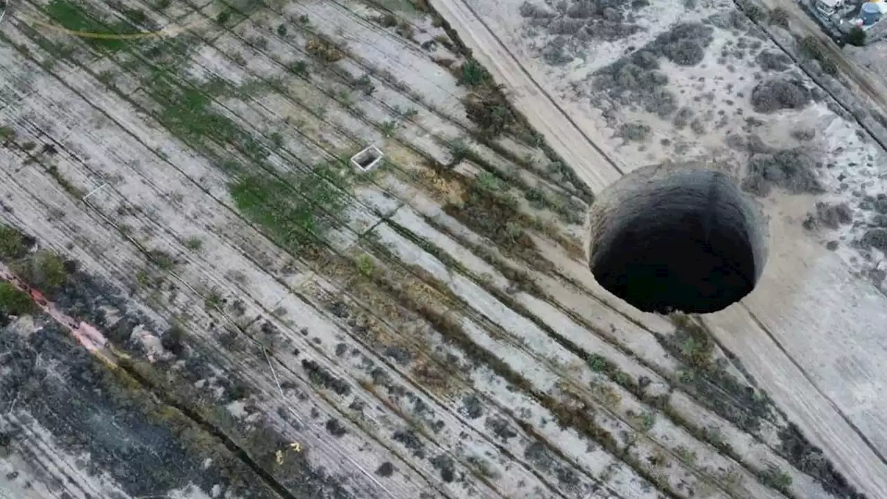 Estupor por un agujero gigante que apareció en Chile