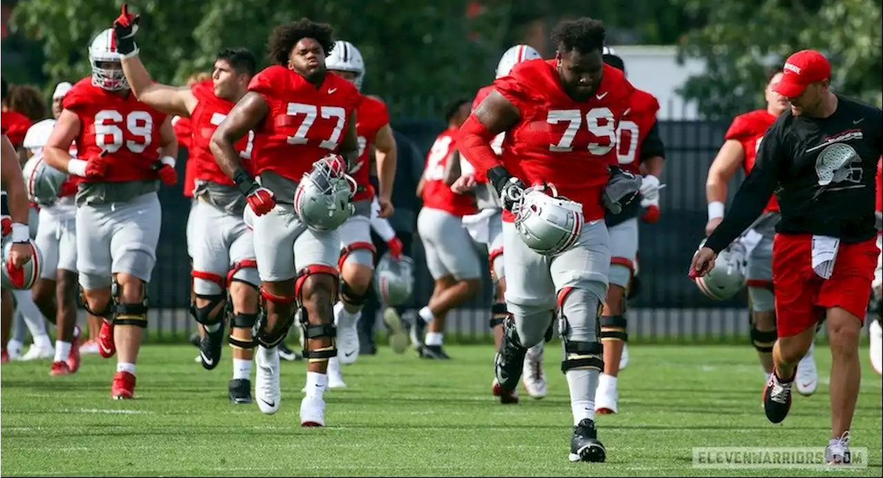 Observations and Video from Ohio State’s First Practice of 2022 Preseason Camp: Offensive Line Depth Chart, Jake Seibert Moves to Cornerback