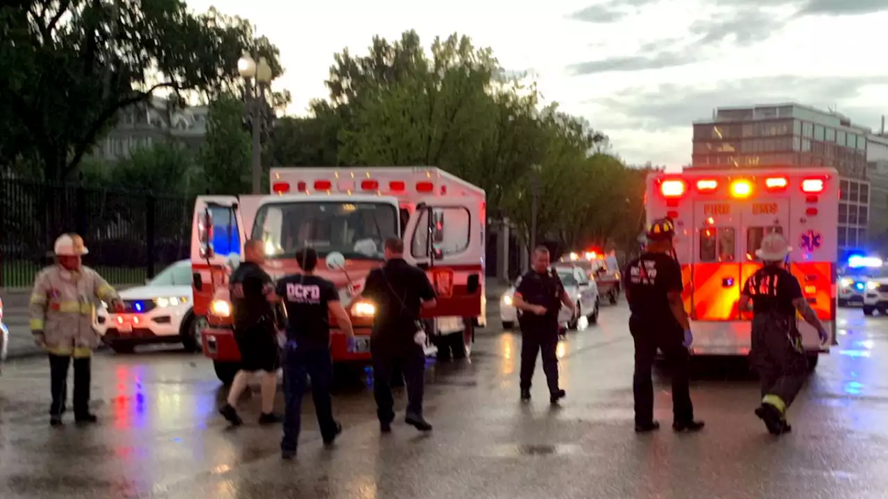 4 people in critical condition after apparent lightning strike near White House