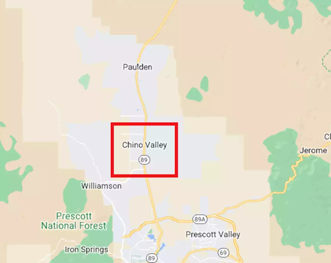 Overnight lane restrictions planned on State Route 89 north of the Center Street intersection in Chino Valley Aug. 9 - 11