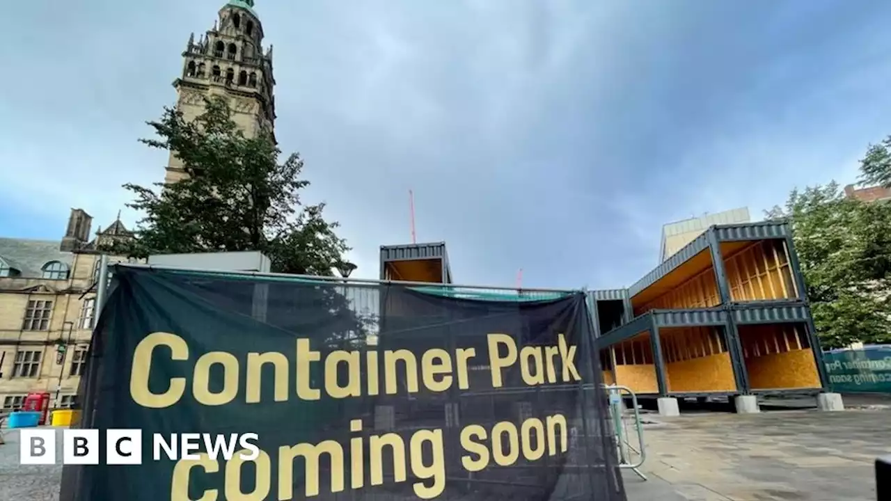 Sheffield Fargate: City centre shipping container venue takes shape