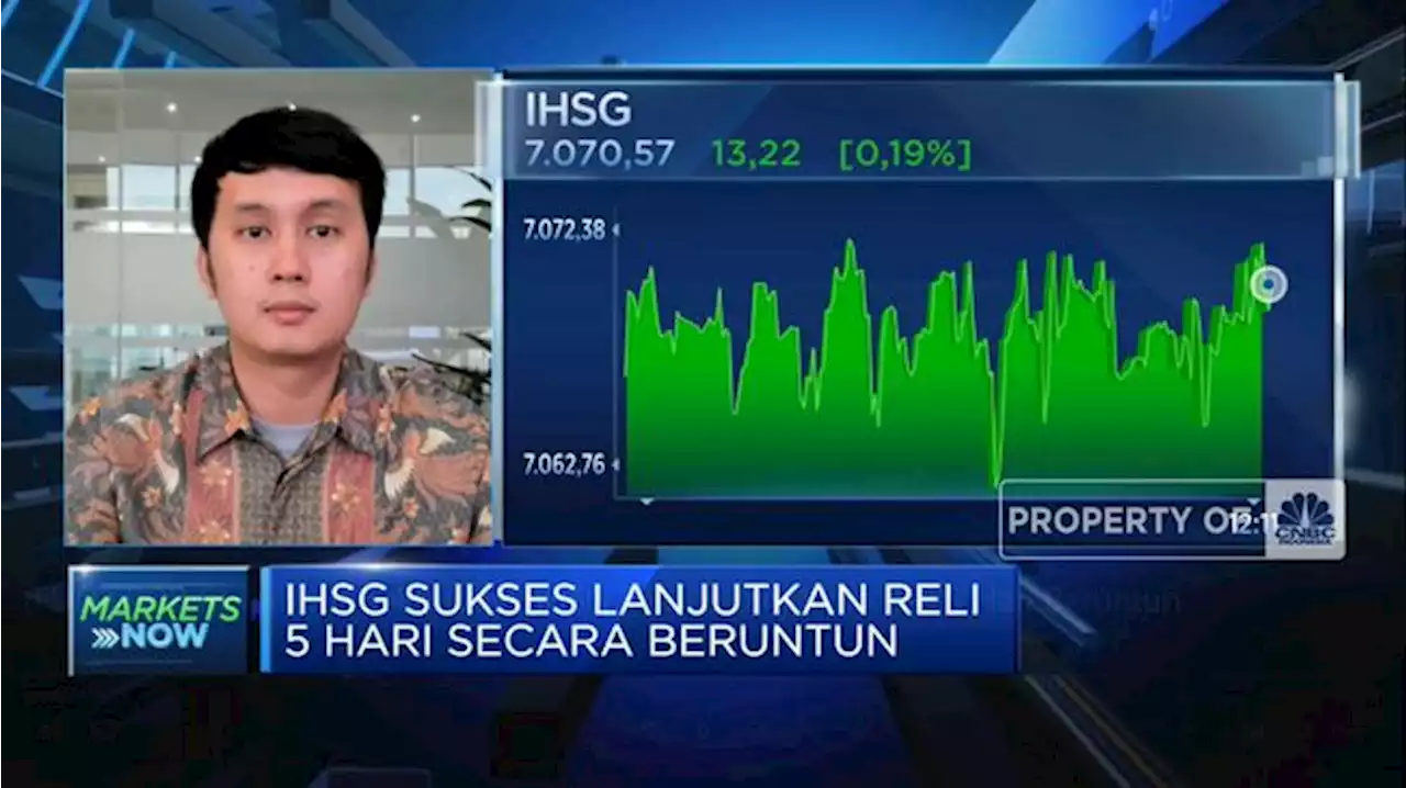 PDB Tembus 5,44%, IHSG Sukses Lanjutkan Reli 5 Hari Beruntun