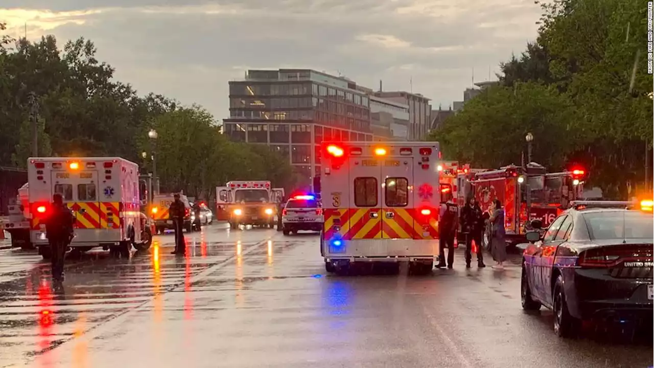 Four people in critical condition after lightning strike near White House