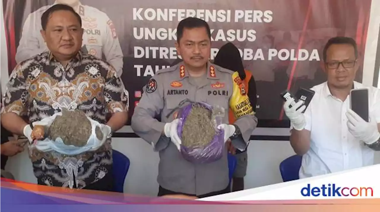 Pesan Ganja 1,7 Kg dari Lampung, Pria Lombok Ditangkap Polisi