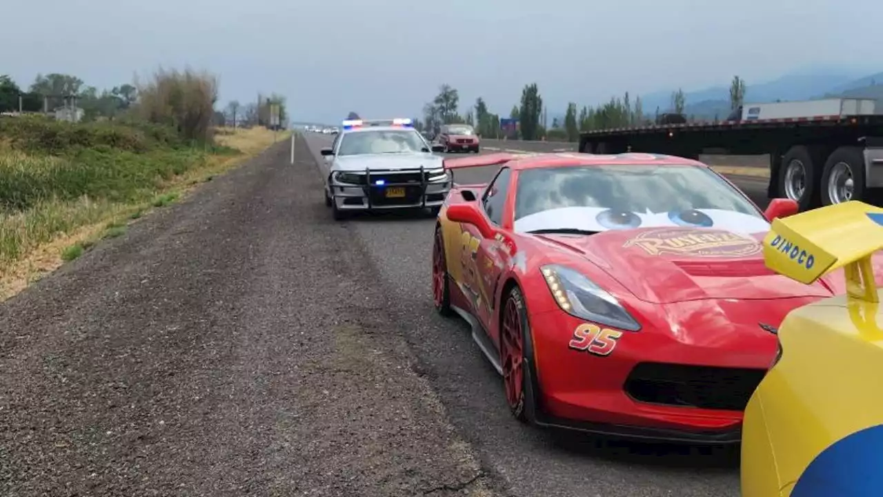 'KA-CHOW:' Oregon State Police pull over 'Lightning McQueen,' 'Dinoco' for racing