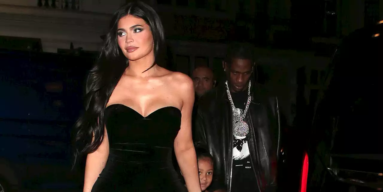 Kylie Jenner Matches with Stormi in an LBD for Family Date Night with Travis Scott