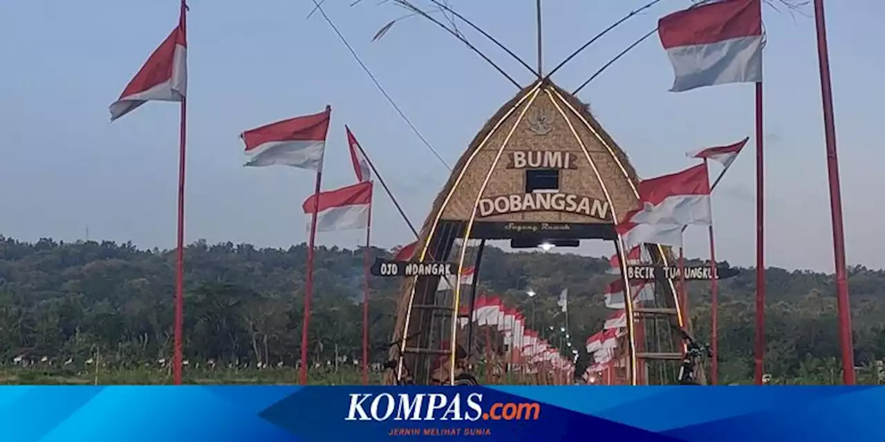 BERITA FOTO: Ribuan Bendera Merah Putih Membelah Sawah di Kulon Progo