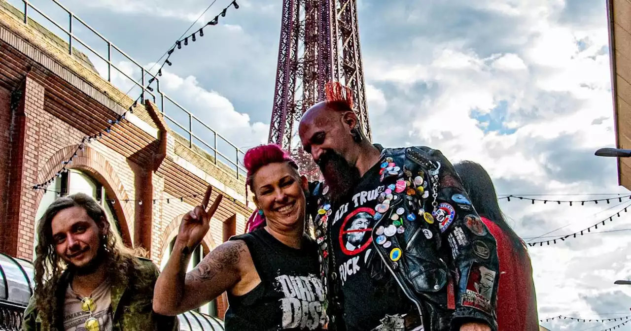 Mohawks and sleeveless denim on the prom as punks return to Blackpool