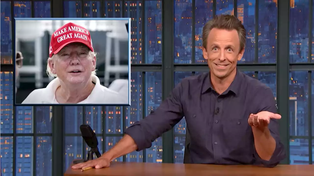 Seth Meyers Roasts the Hell Out of Trump’s ‘Face-Melt’ Photo