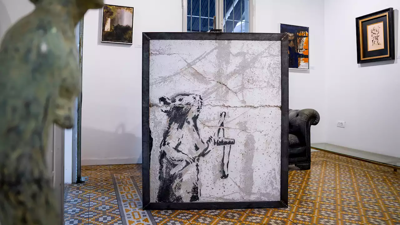 Long-lost Banksy painting sprayed in 2007 in West Bank resurfaces in Tel Aviv art gallery