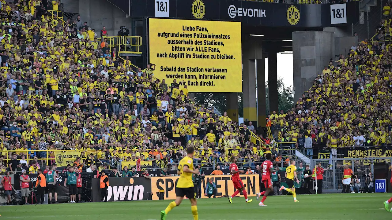 Borussia Dortmund: Polizei bittet Fans nach Top-Spiel wegen eines 'verdächtigen Fahrzeugs' im Stadion zu bleiben