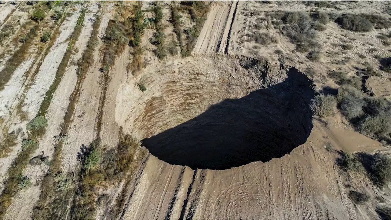 In photos: A mysterious massive sinkhole was found in Chile