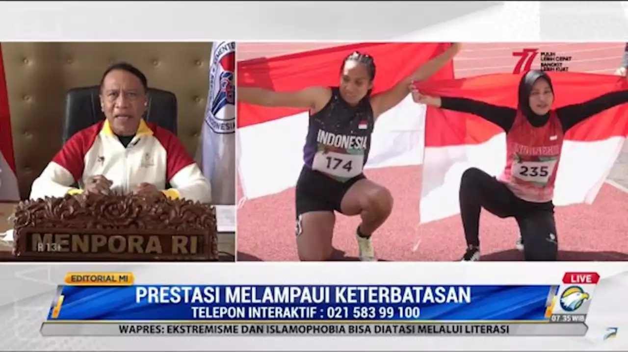 Menpora Sebut Hasil Membanggakan Atlet Para Games Solo 2022 Adalah dari Perumusan Kebijakan yang Benar