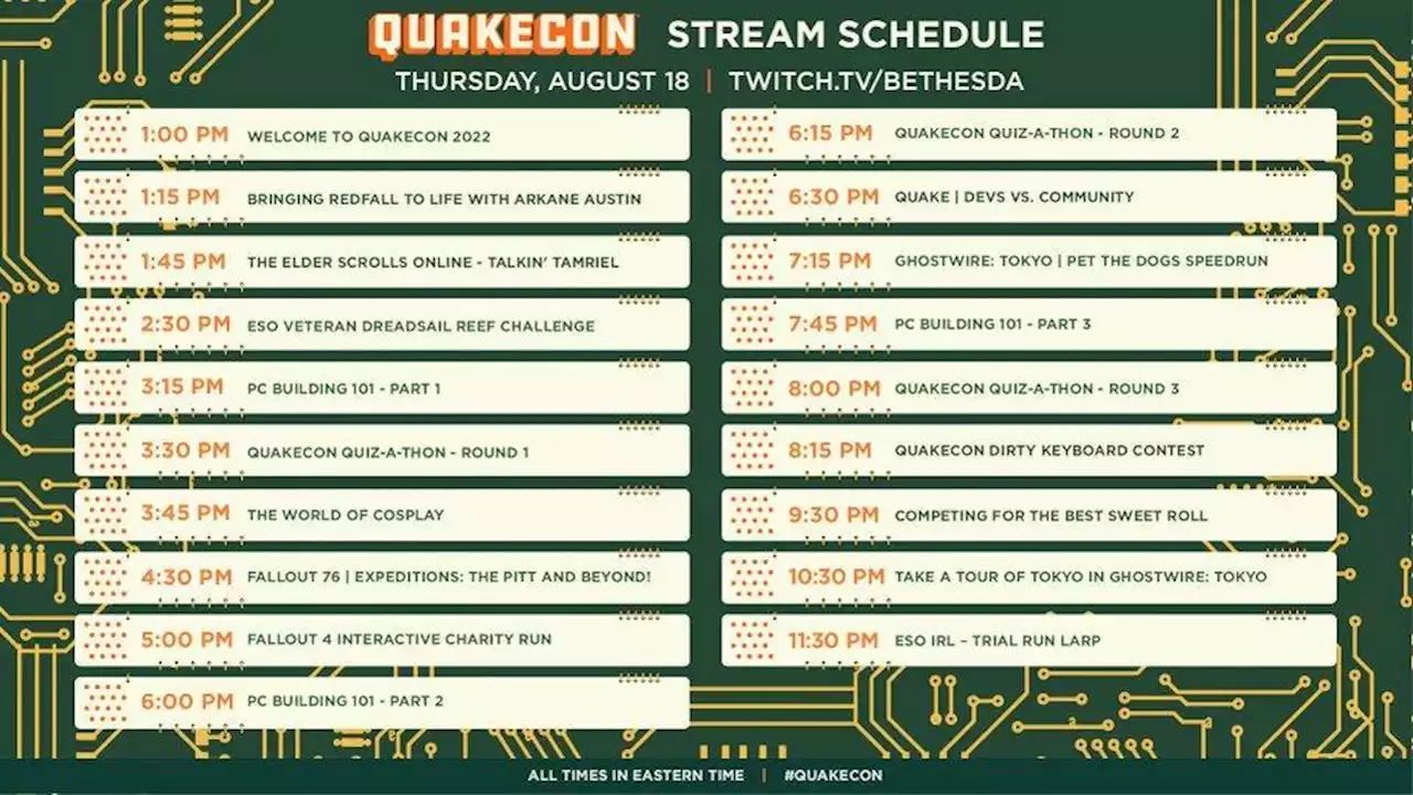 QuakeCon 2022: Bethesda enthüllt Streaming-Zeitplan