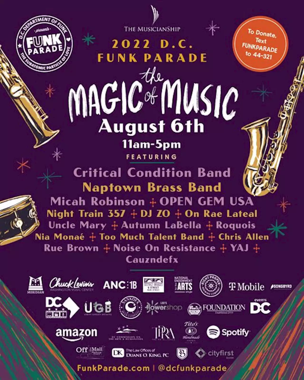 'The DC Funk Parade is BACK in Festival format on Saturday'