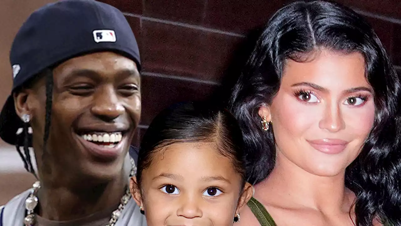 Kylie Jenner and Stormi Fly Out to Support Travis Scott at First Arena Show