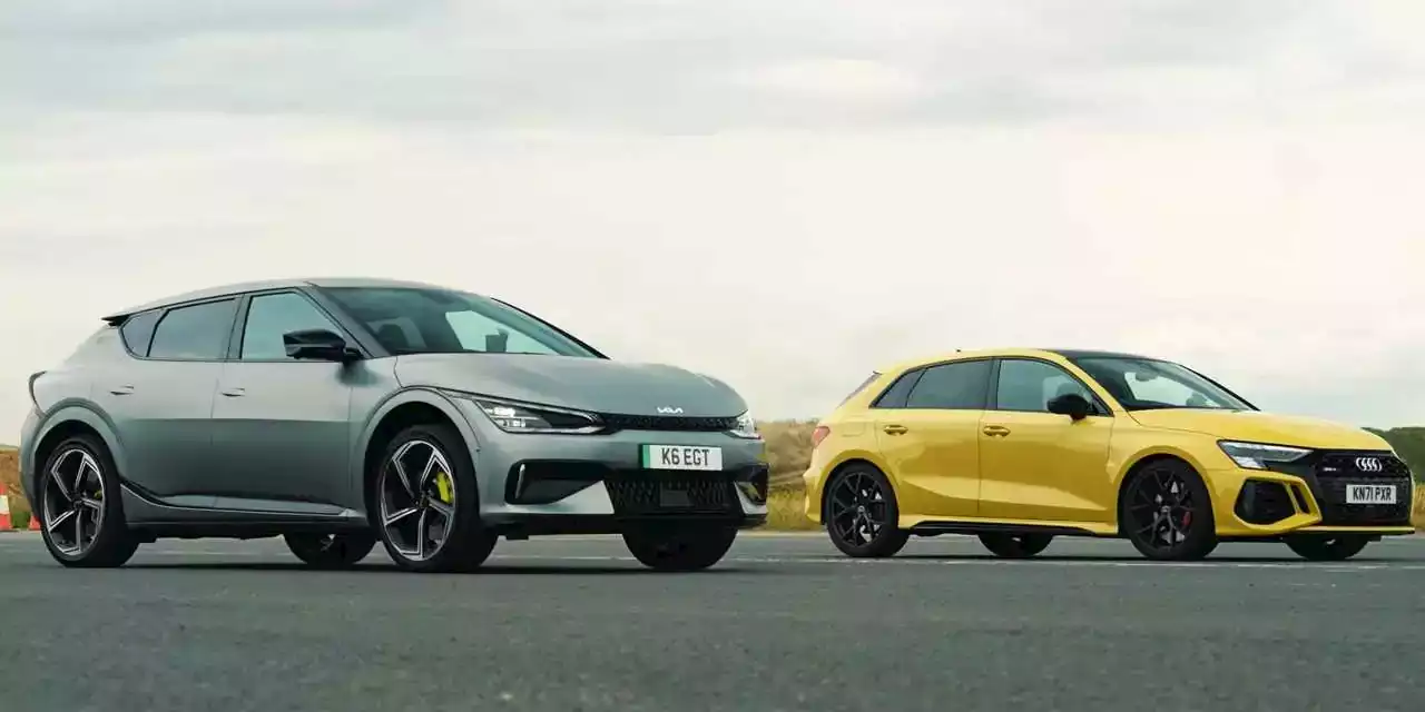 Electric Drag Race: Kia EV6 GT vs. Audi RS3 (Video)