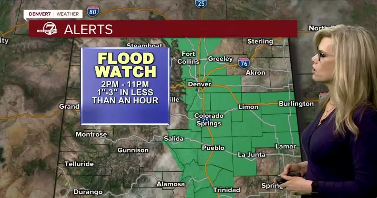 Heavy rain for the Front Range today- Flood Watch after 2pm