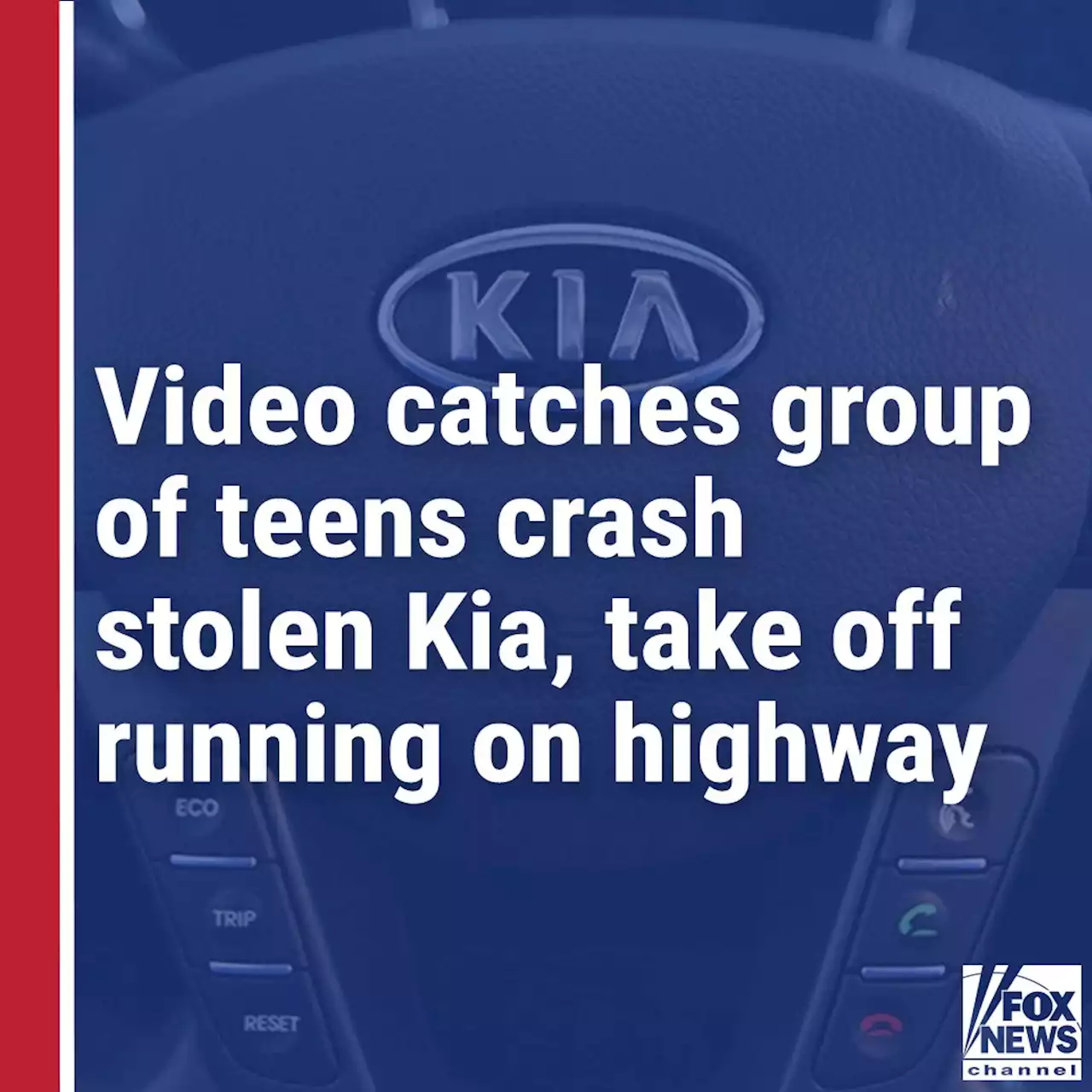 Video catches group of teens crash stolen Kia, take off running on Minnesota highway