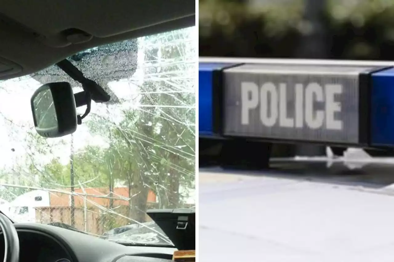 Car windscreen SMASHED in late-night disturbance as man arrested